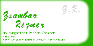 zsombor rizner business card
